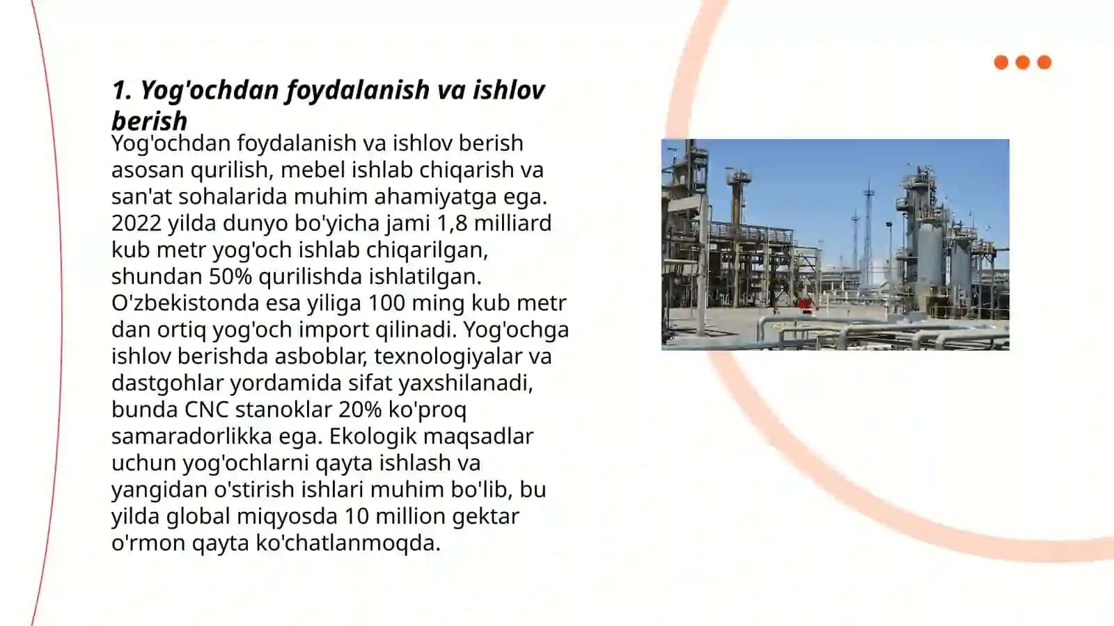 Yog'ochdan foydalanish va ishlov berish 3