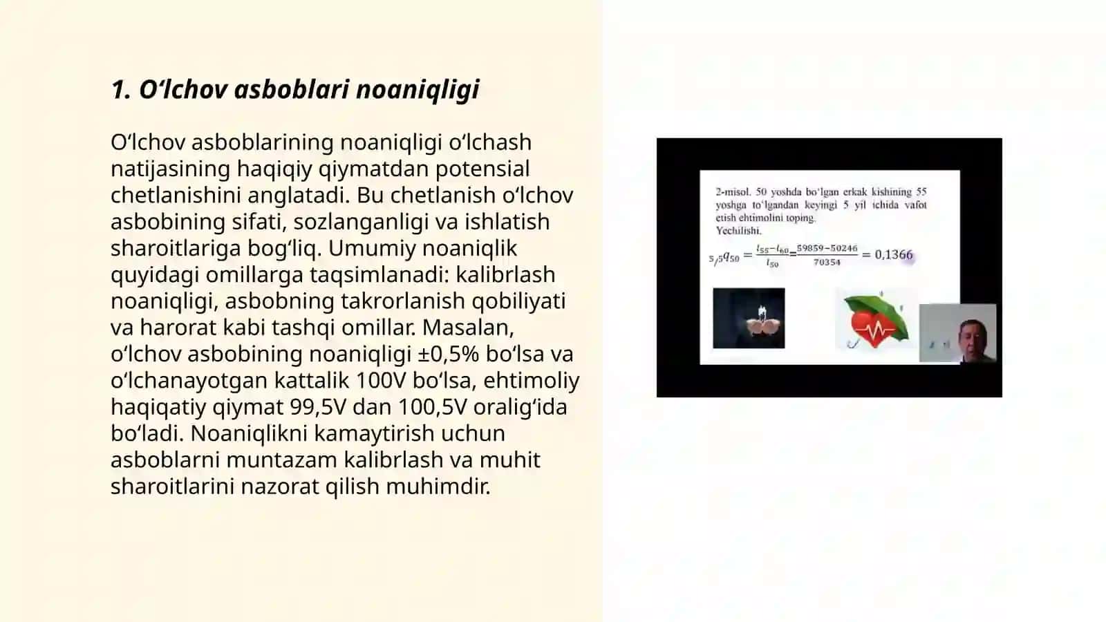 Oʻlchov noaniqligini baholash 3