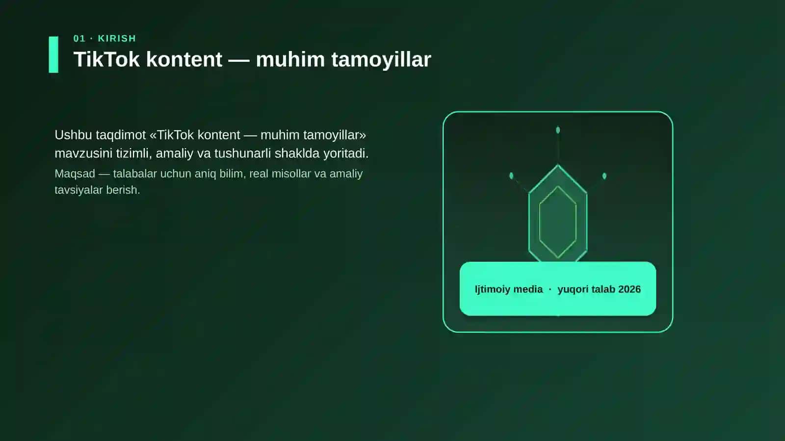 TikTok kontent — muhim tamoyillar 3