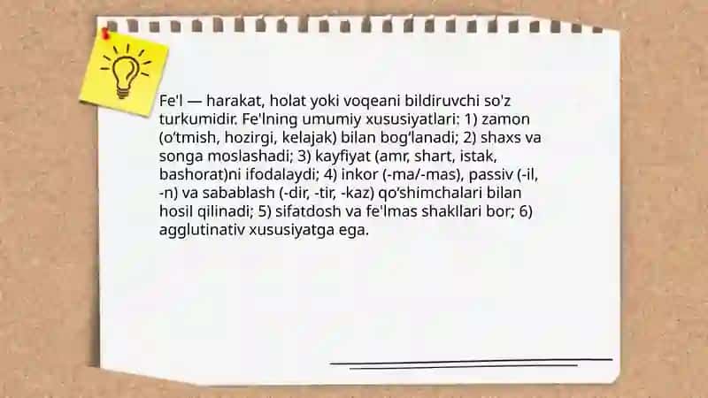 Fe'l so'z turkumi 3