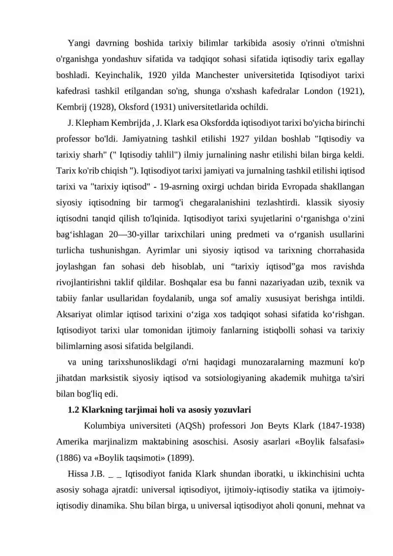 J.B. Klarkning iqtisod nazariyalari 3