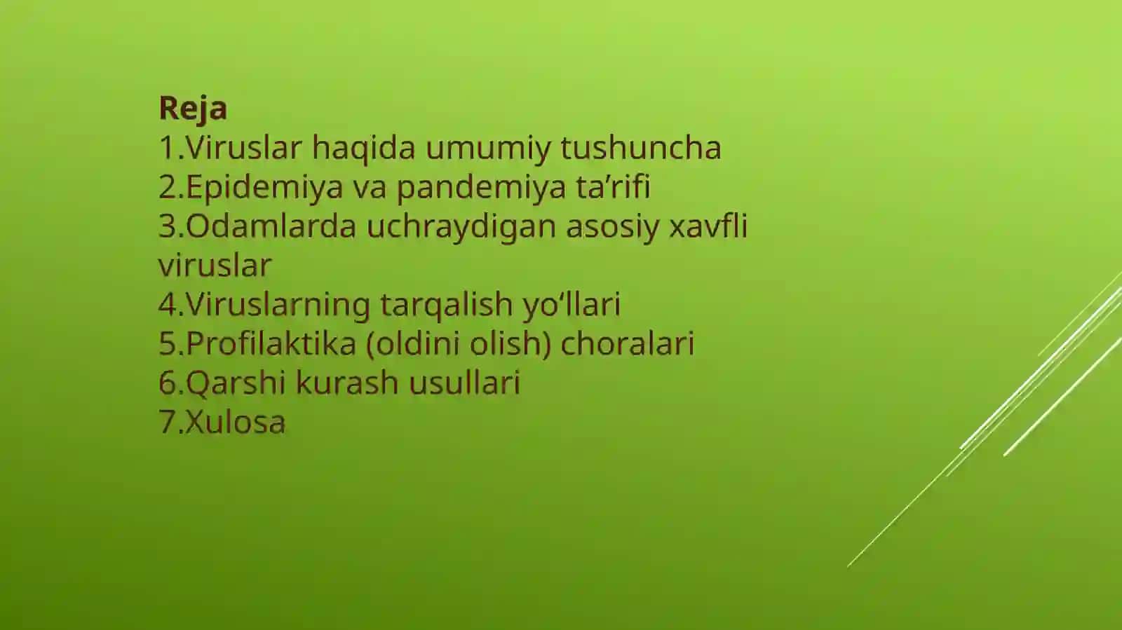 Epidemiya va inson viruslari prezintatsiya 3