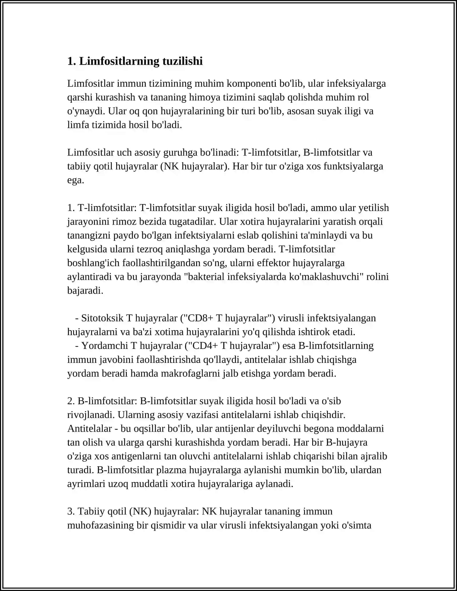 LIMFOSITOPOEZNING XUSUSIYATLARI 3