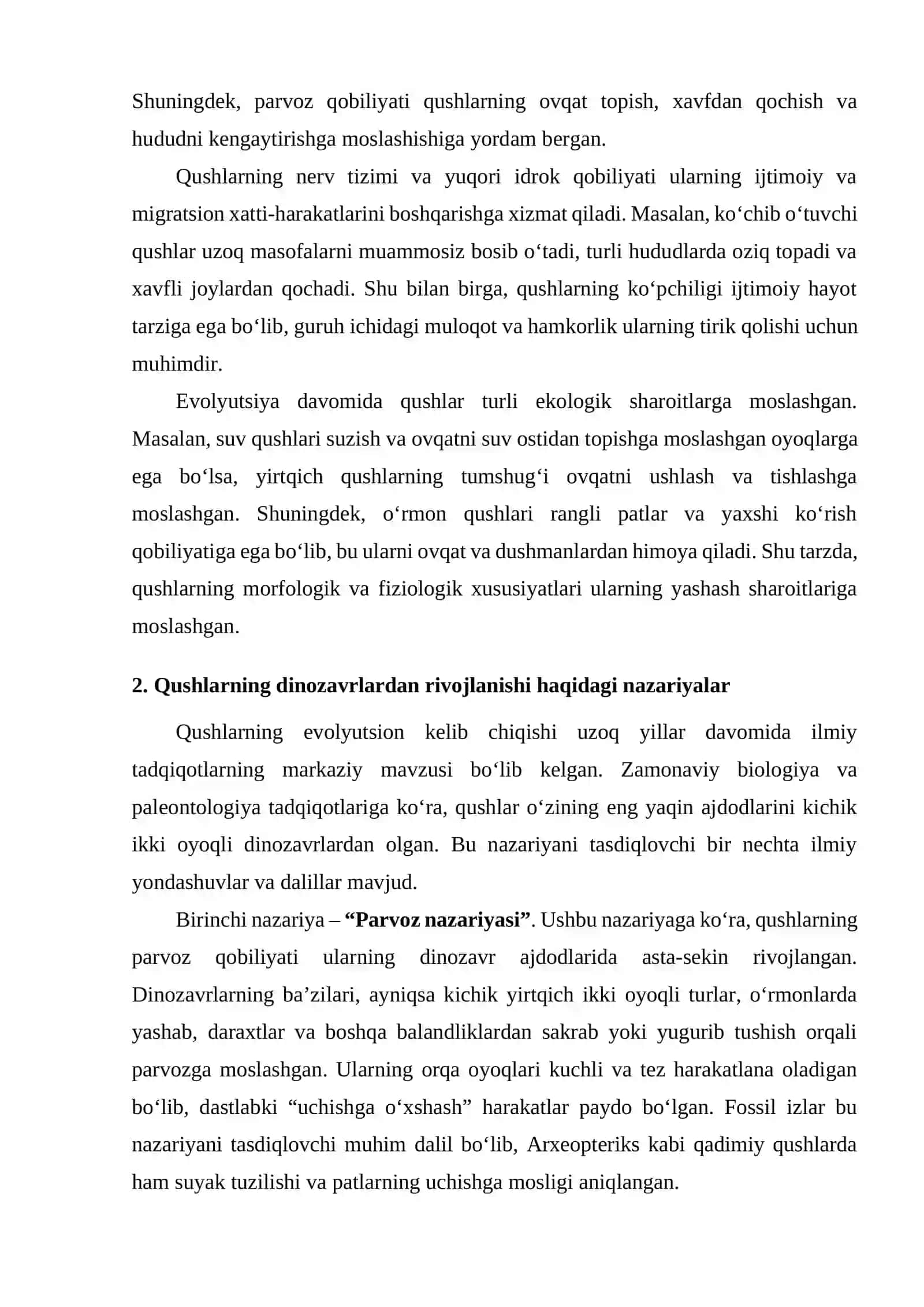 QUSHLARNING KELIB CHIQISHI 3