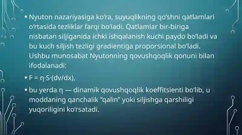 Qovushqoqlikning molekulyar kinetik nazaryasi 3