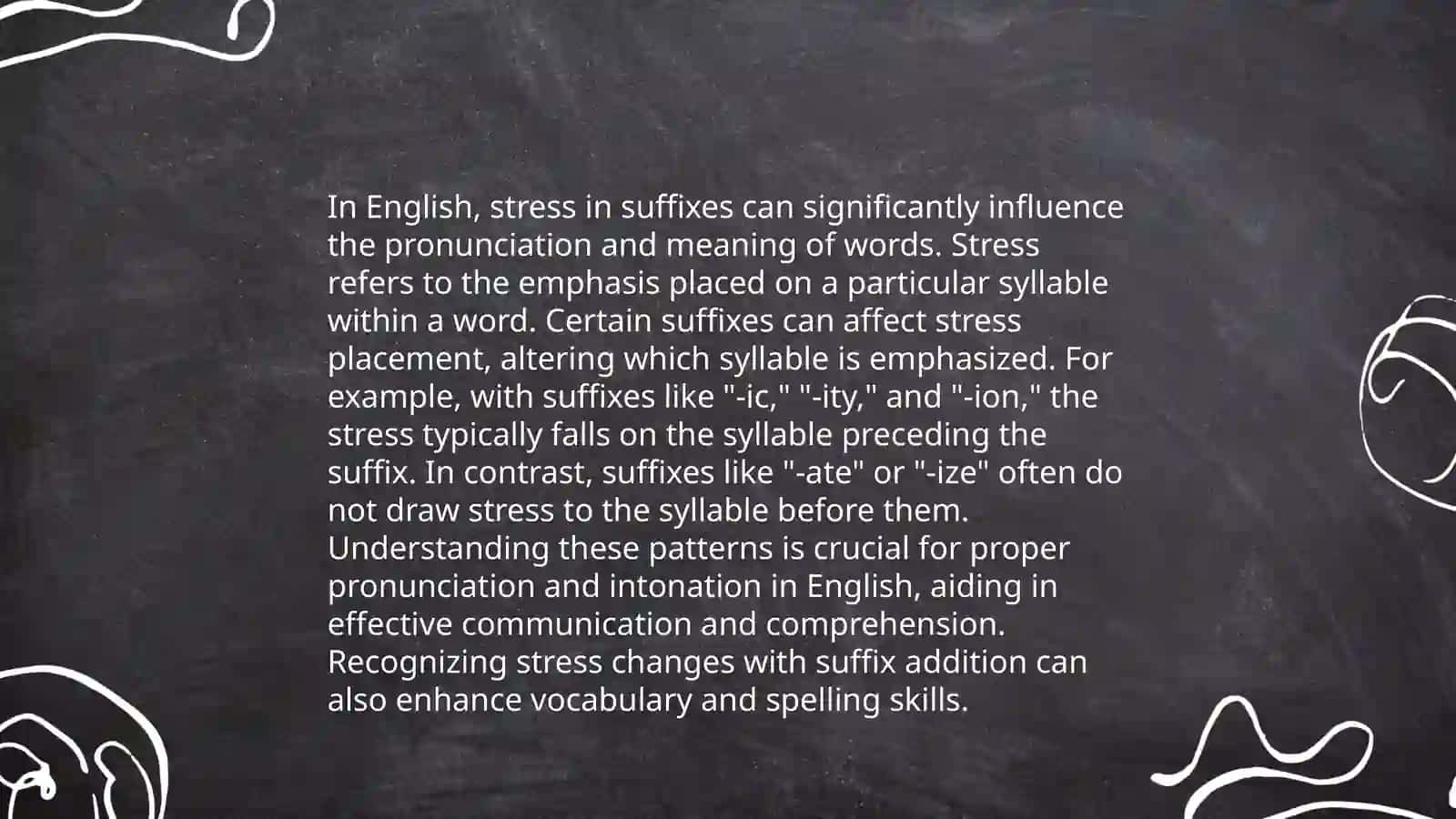 Contents stress in suffixes 3