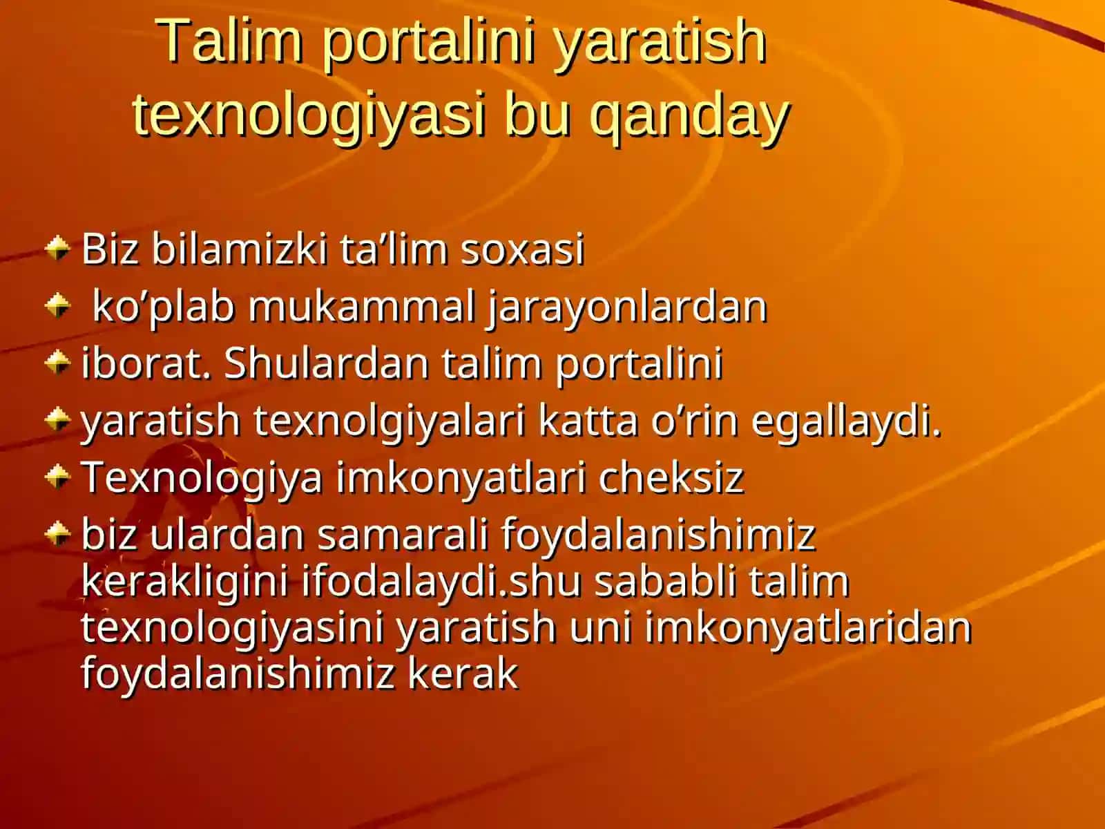 Ta’lim portalini yaratish texnologiyasi 3