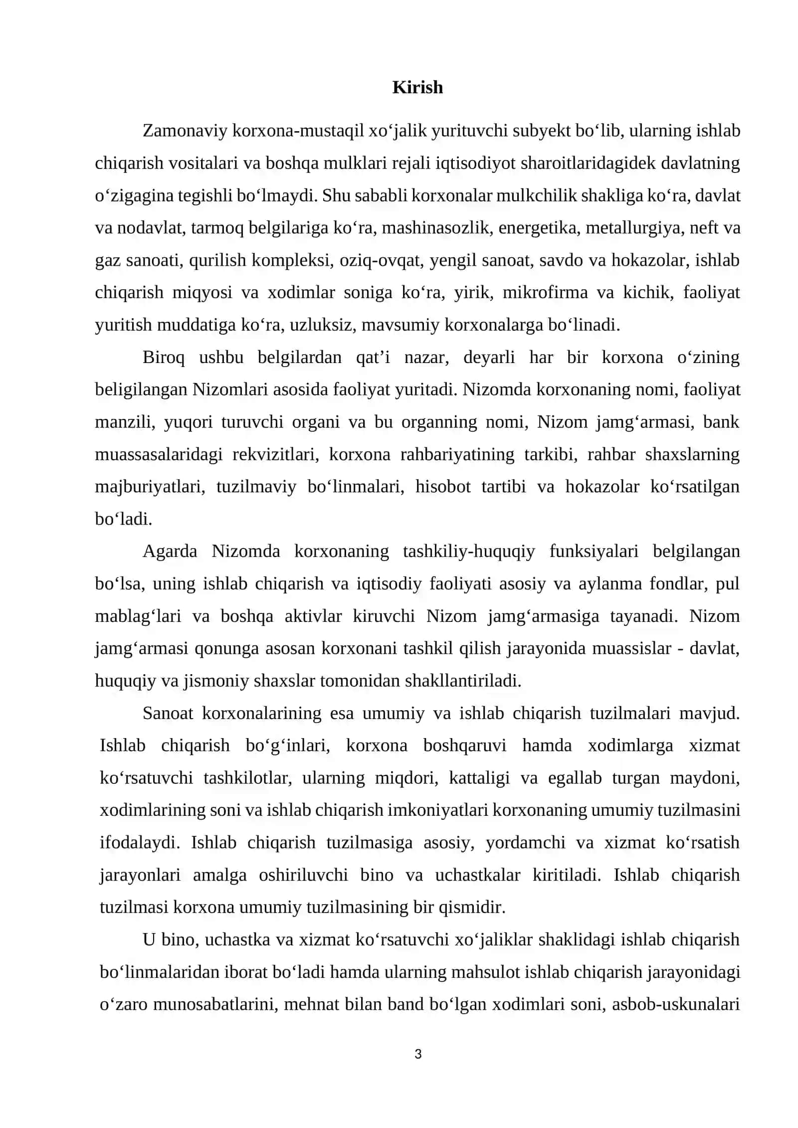 "Korxonaning Belgilari, Funksiyalari va Vazifalari" 3