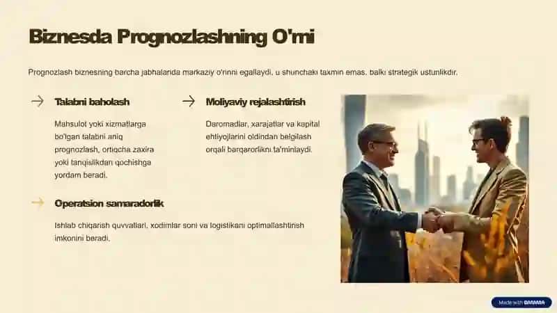 Prognozlash va uning boshqaruvdagi ahamiyati 3
