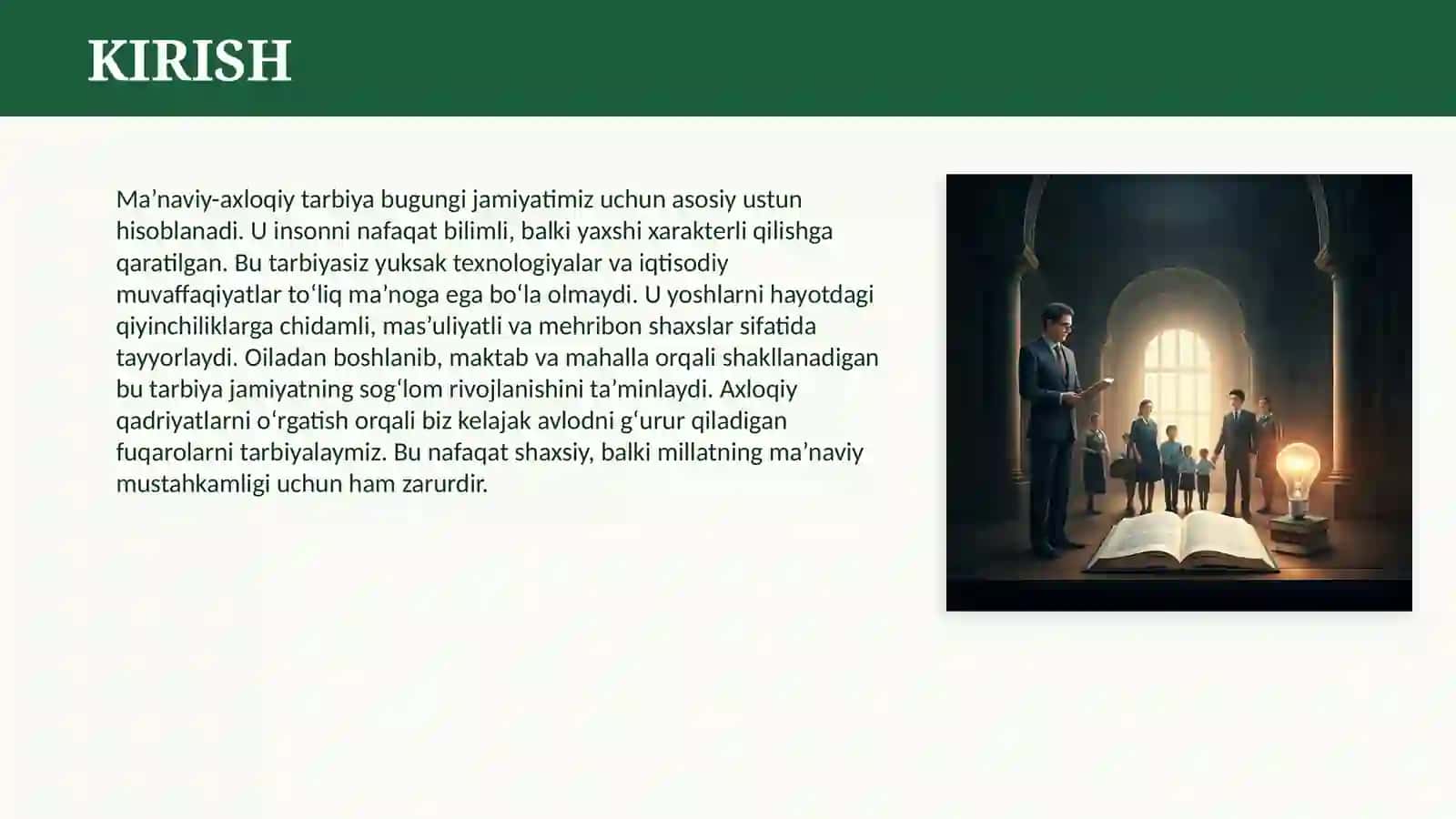 MA`NAVIY – AXLOQIY TARBIYA 3