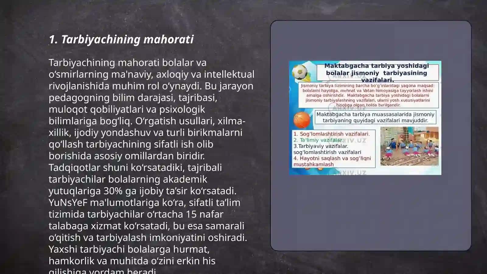 Tarbiyachining kasbi va shahsi sifatlar 3