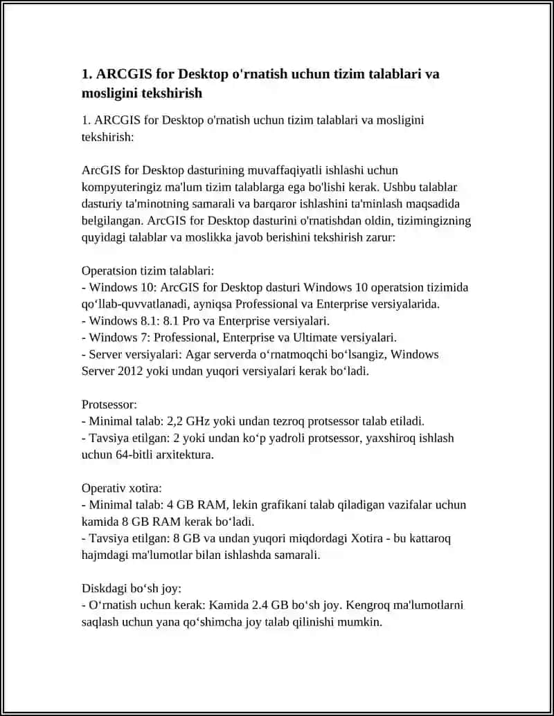ARCGIS FOR DESKTOP DASTURINI O'RNATING 3
