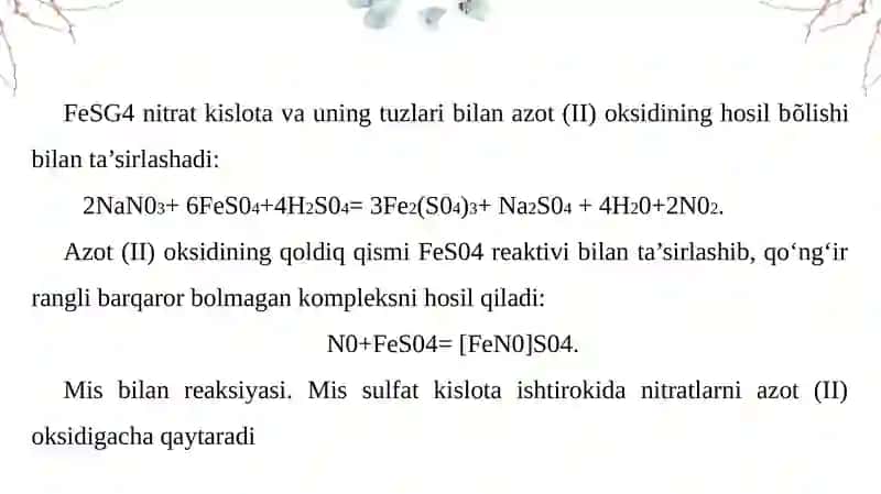 Anionlarning uchinchi guruhi va ular xossi fat reaksiyalari 3