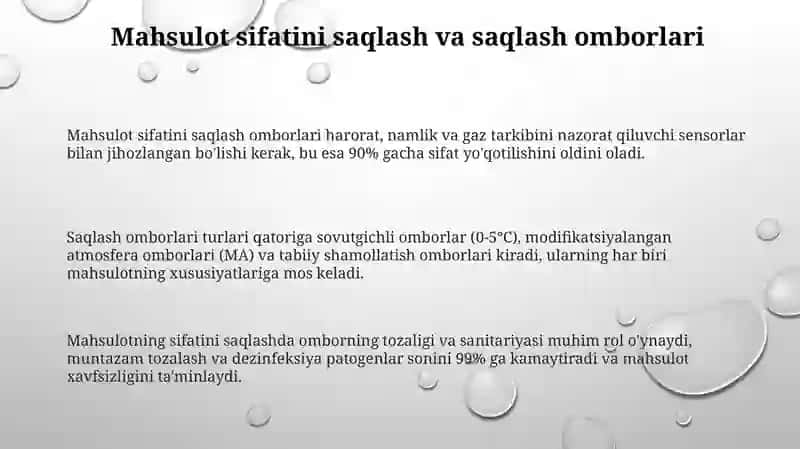 Qishloq xoʻjalik mahsulotlarini saqlash 3