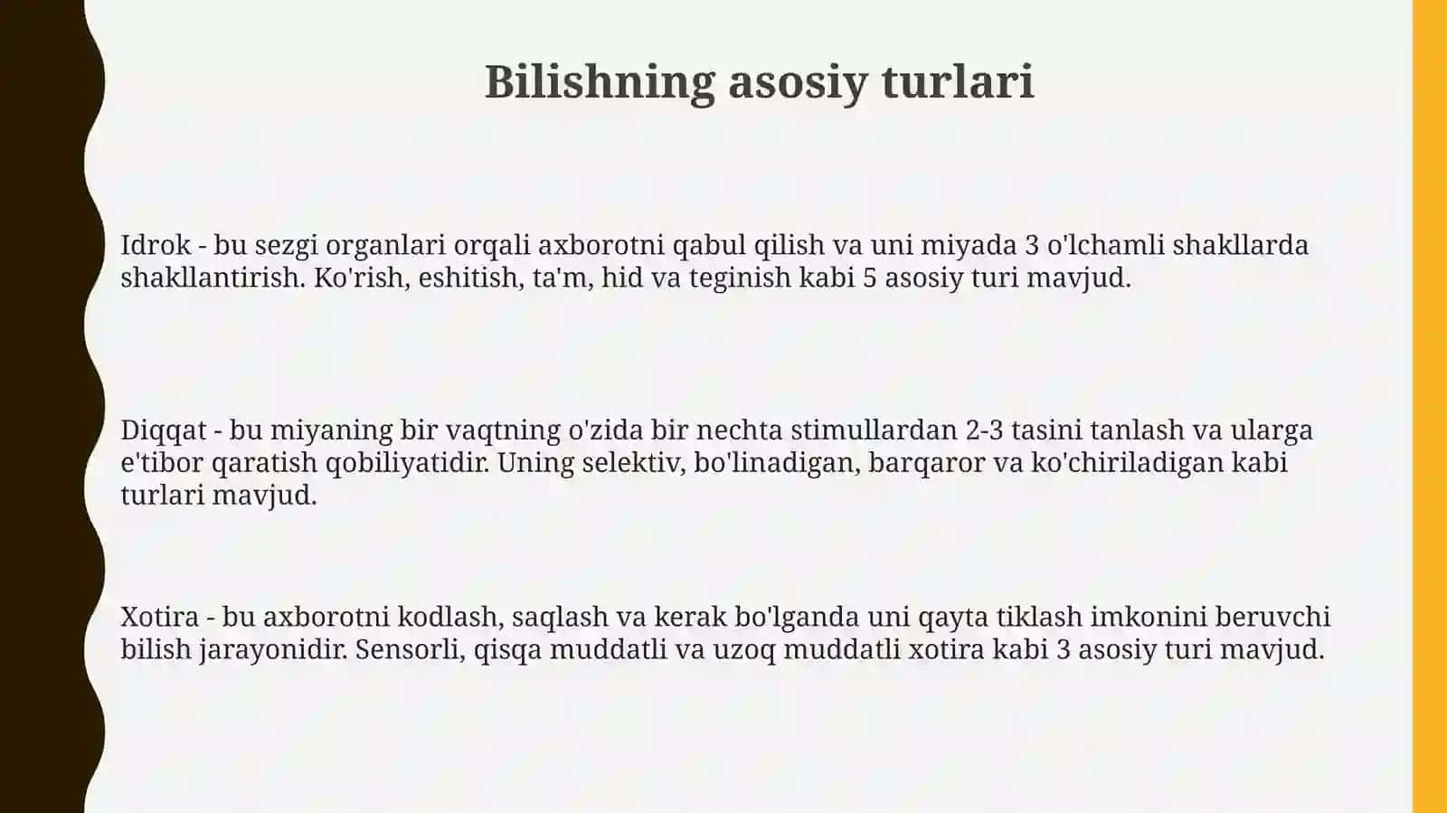 Bilishning turlari va shakllari 3