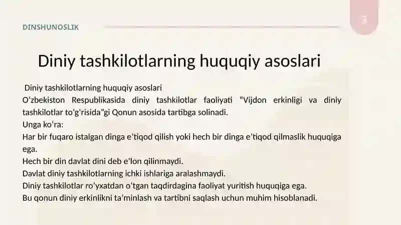 O'zbekistonda faoliyat yurutuvchi diniy tashkilotlar 3