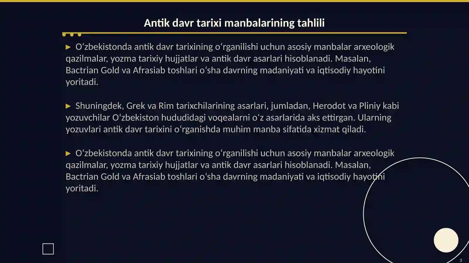 Oʻzbekistonda antik davr tarixining oʻrganilishi 3