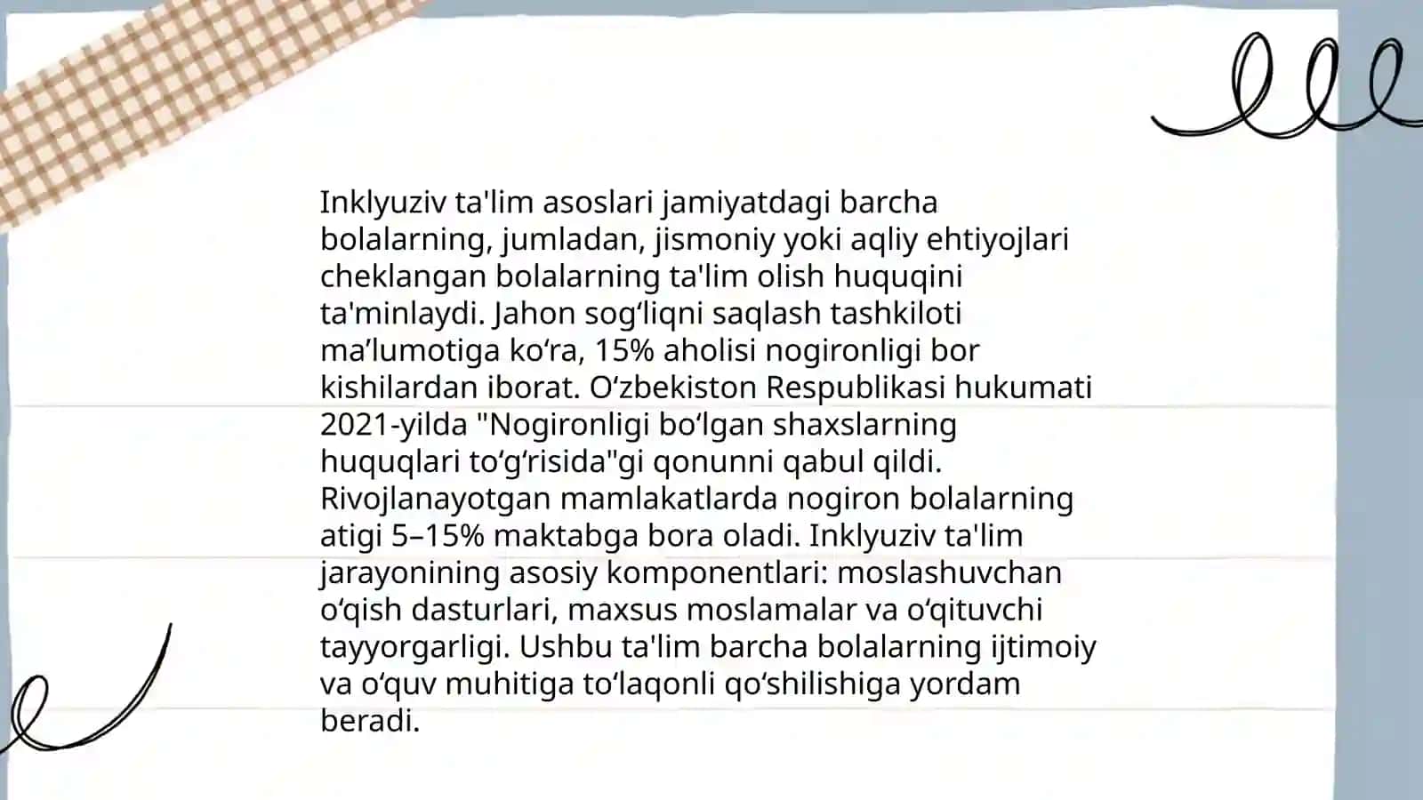 Inklyuziv ta'lim asoslari 3