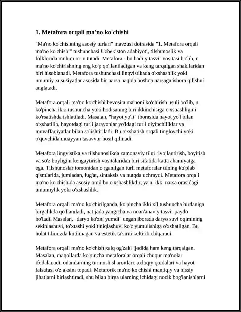 MA'NO KO'CHISHNING ASOSIY TURLARI 3