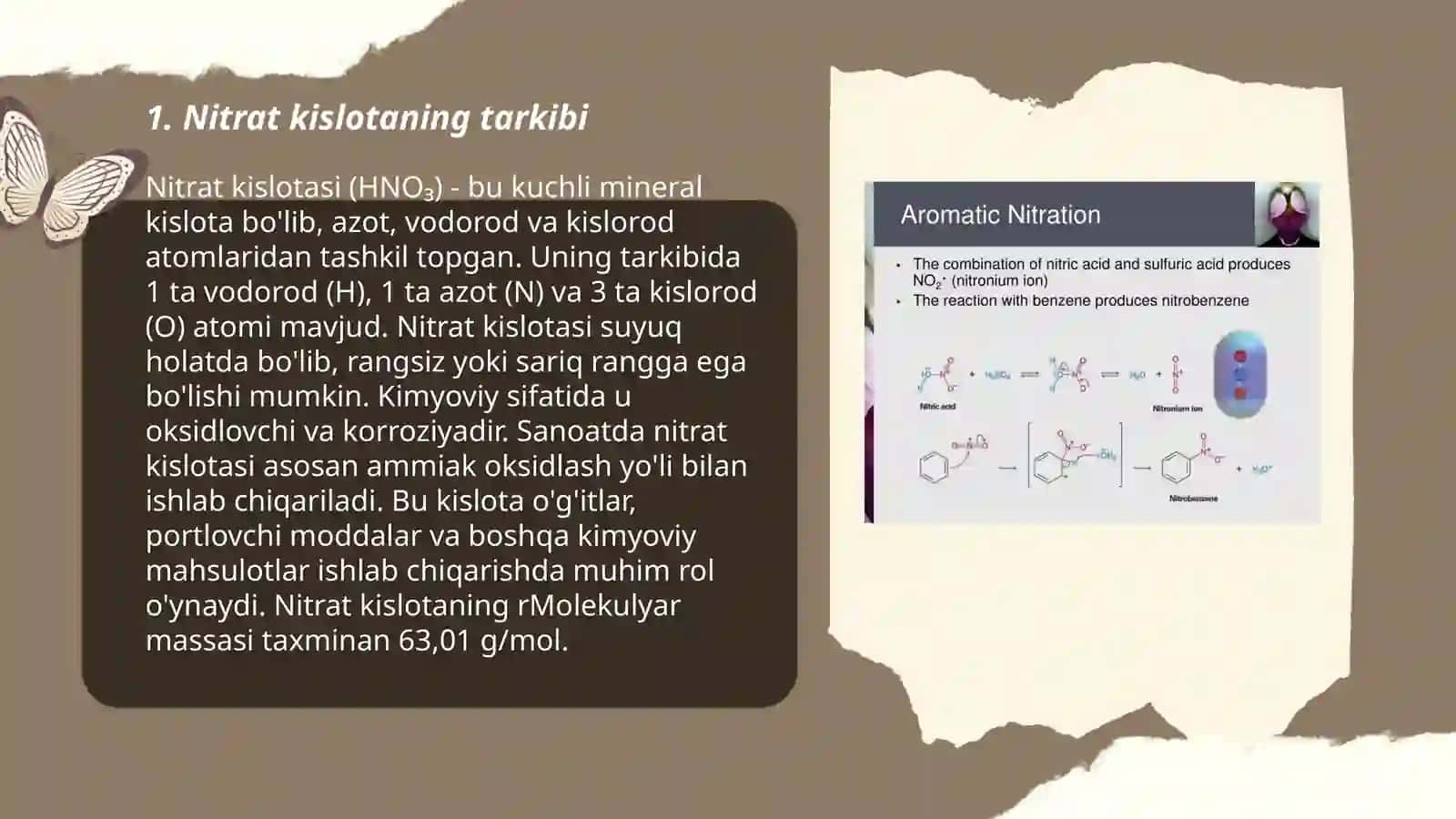 Nitrat kislota.Olinishi, ishlatilishi, fizik va kimyoviy xossalari 3