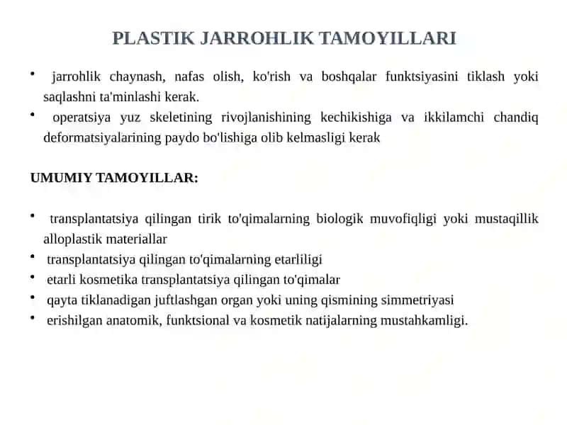 Mahalliy Plastik Jarrohlik 3