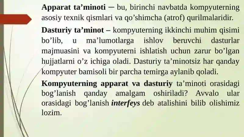 Axborottexnologiyalarining dasturiy ta’minoti 3