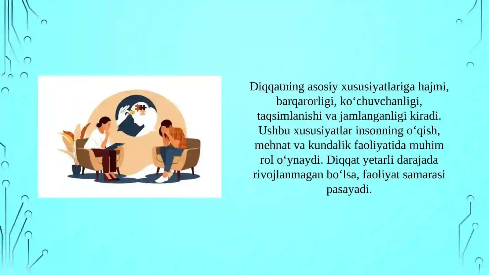 Diqqatni diagnostika qilish metodlari 3