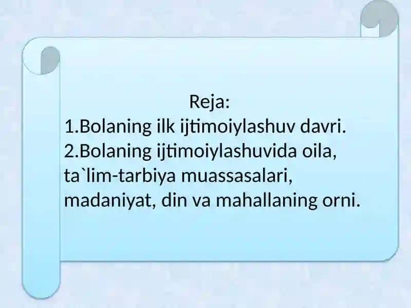 Bolaning sotsiumda rivojlanishi 3
