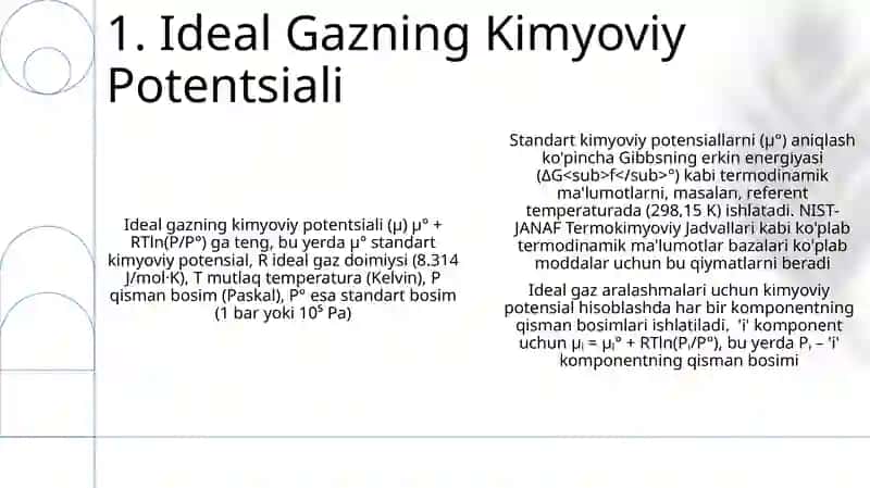 Kimyoviy potensialni hisoblash 3