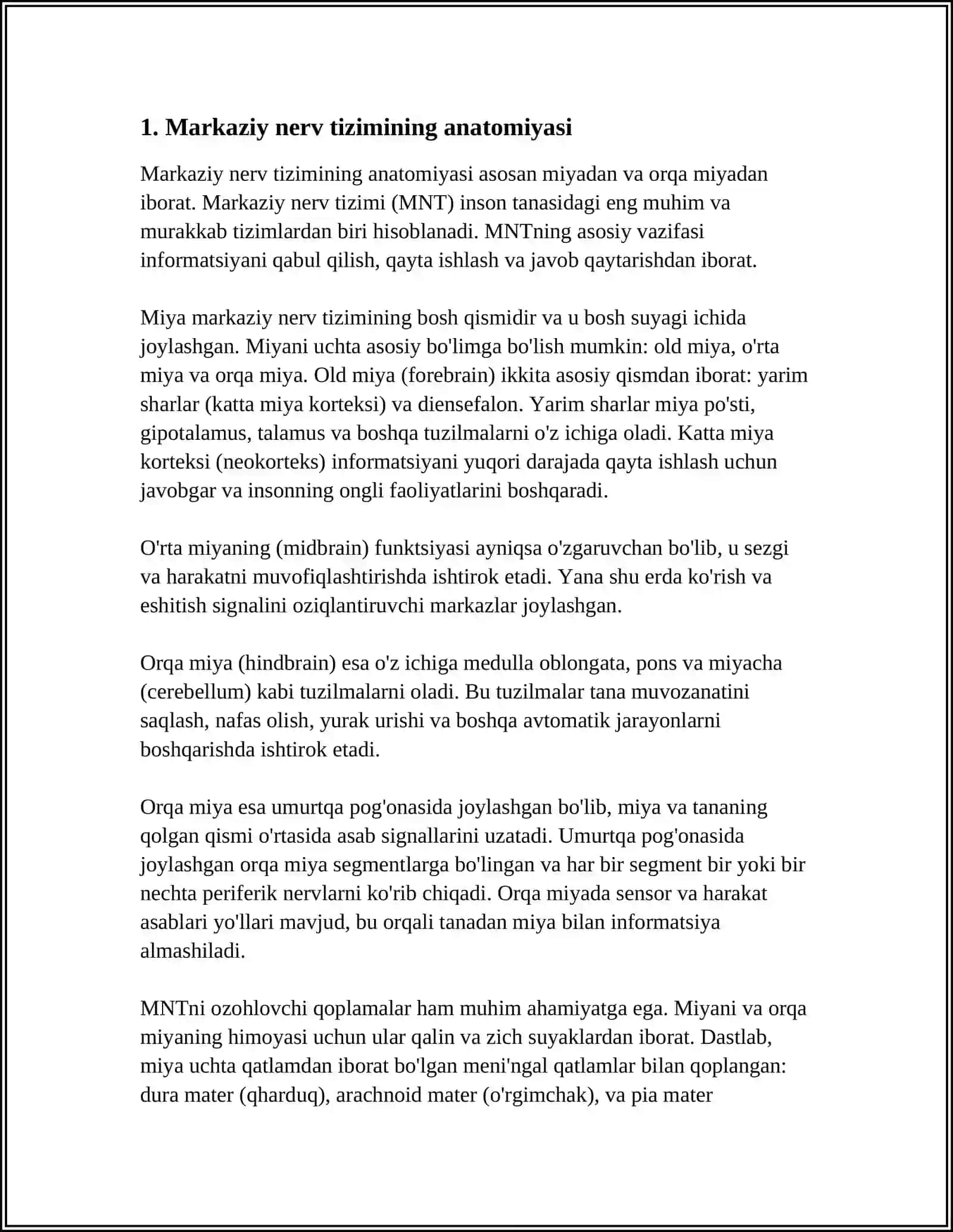 MARKAZIY NERV SISTEMASI VA UMURTQA OʻSMALARI 3