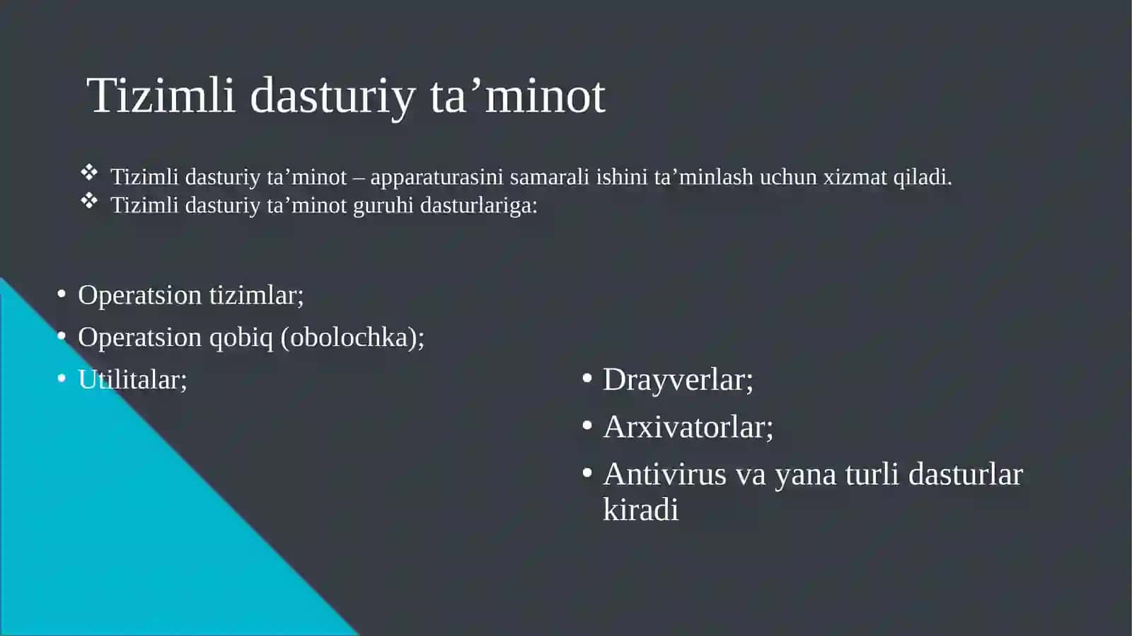 Operatsion tizimlar 3