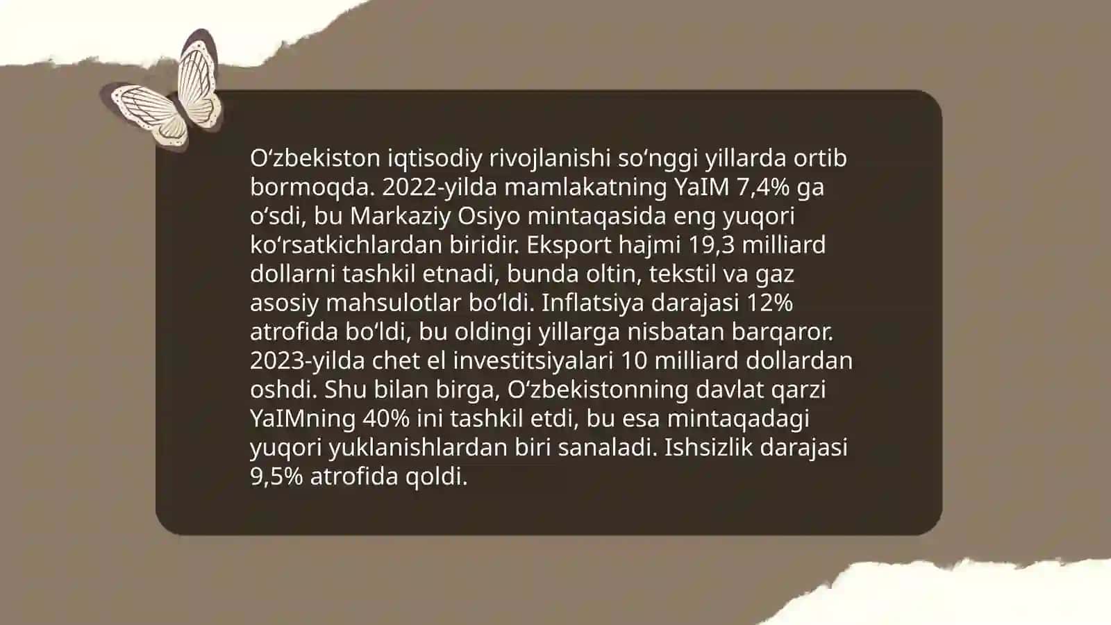 Oʻzbekistonning iqtisodiy rivojlanishi 3