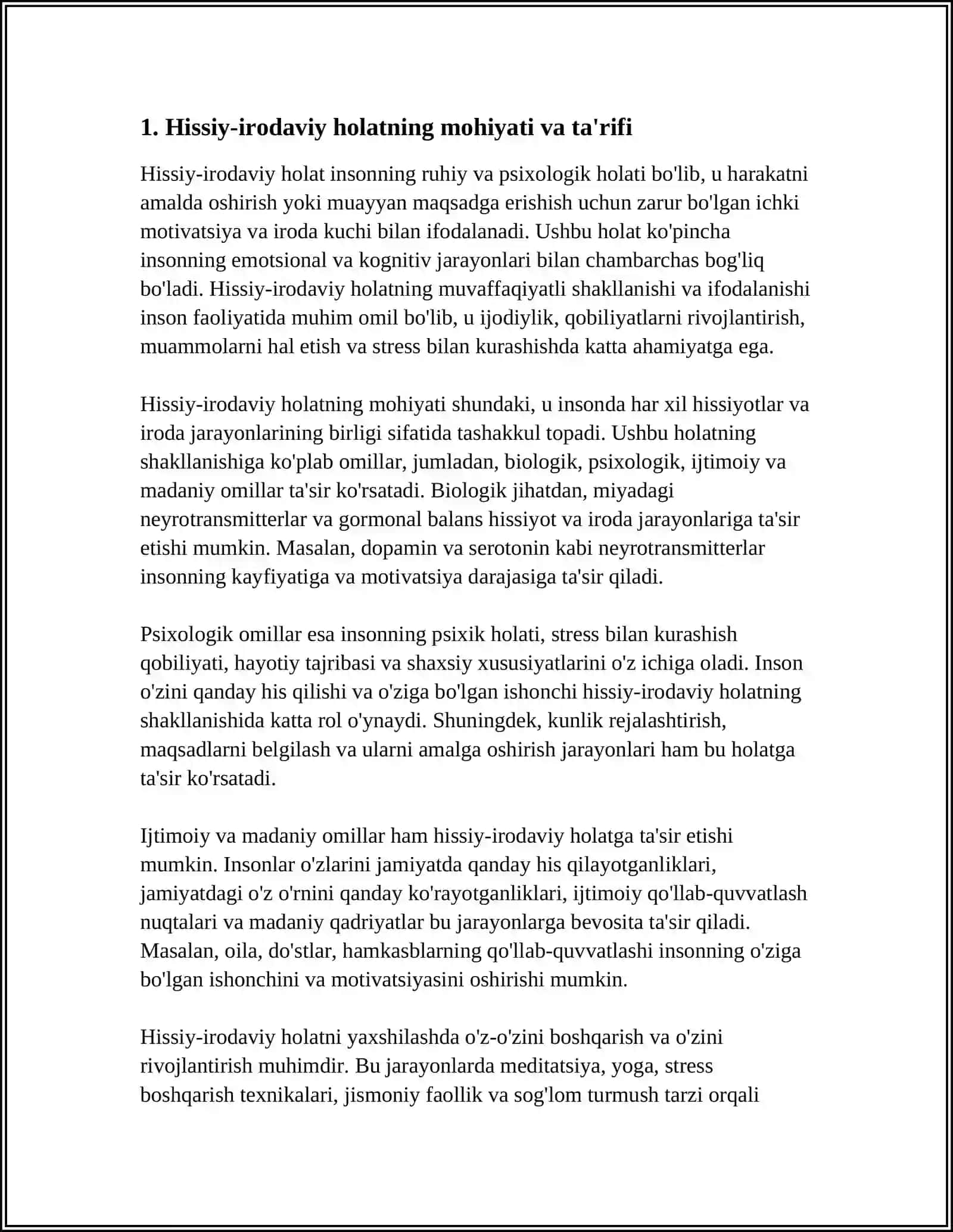 SHAXSNING HISSIY IRODAVIY HOLATLARI 3