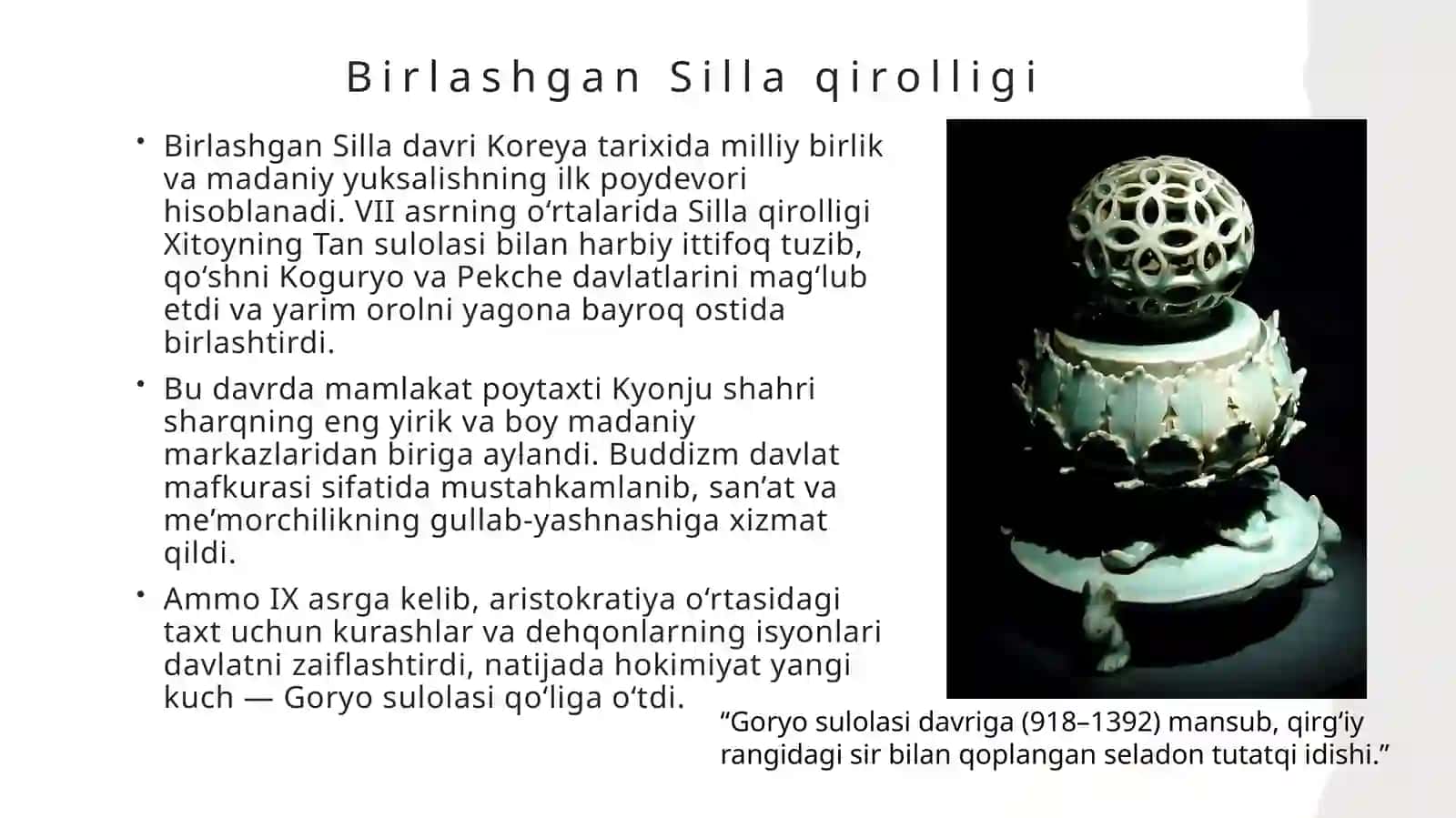 O’RTA ASRLARDA KOREYA 3