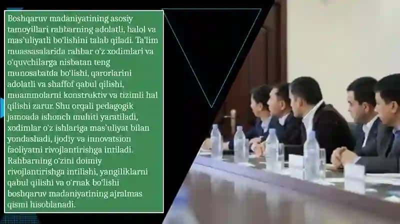 Ta'lim musassasalarida boshqaruv madaniyati 3