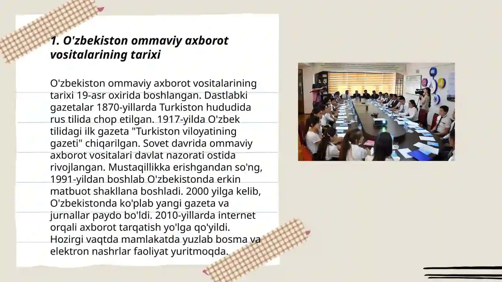 O'zbekiston ommaviy axborot vositalarining tarixi 3
