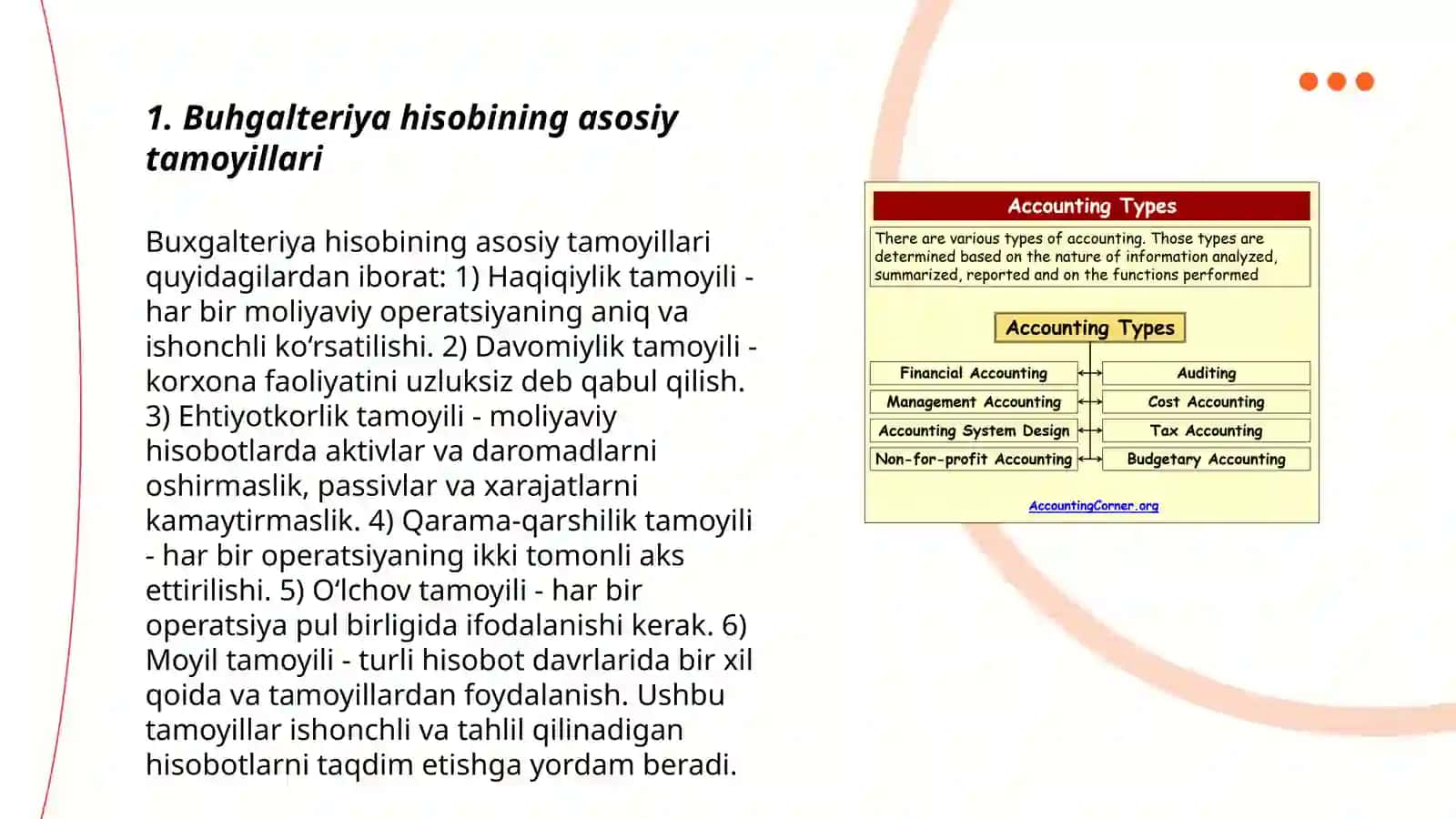 Bugalteriya hisobini etish tamoyillari 3