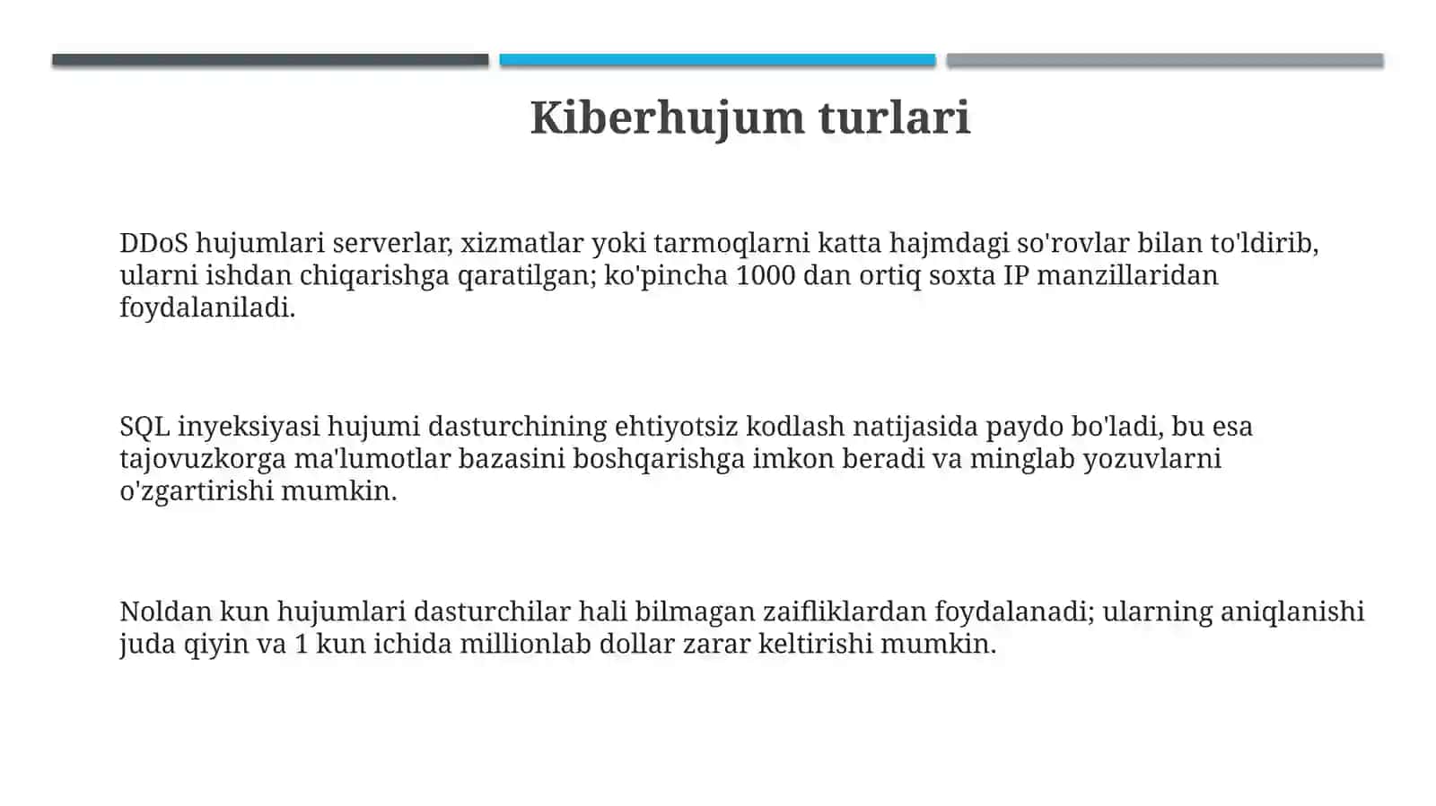 Kiberhujumlar turlari va ularning xususiyatlari 3