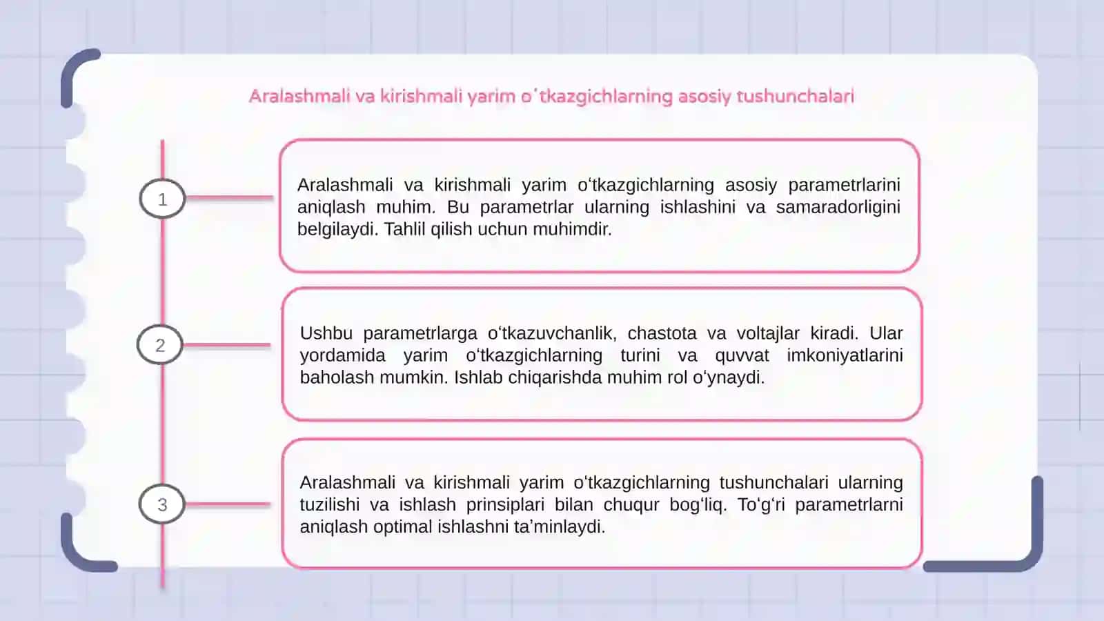 Aralashmali va kirishmali yarim oʻtkazgichlarning asosiy parametrlarini aniqlash 3