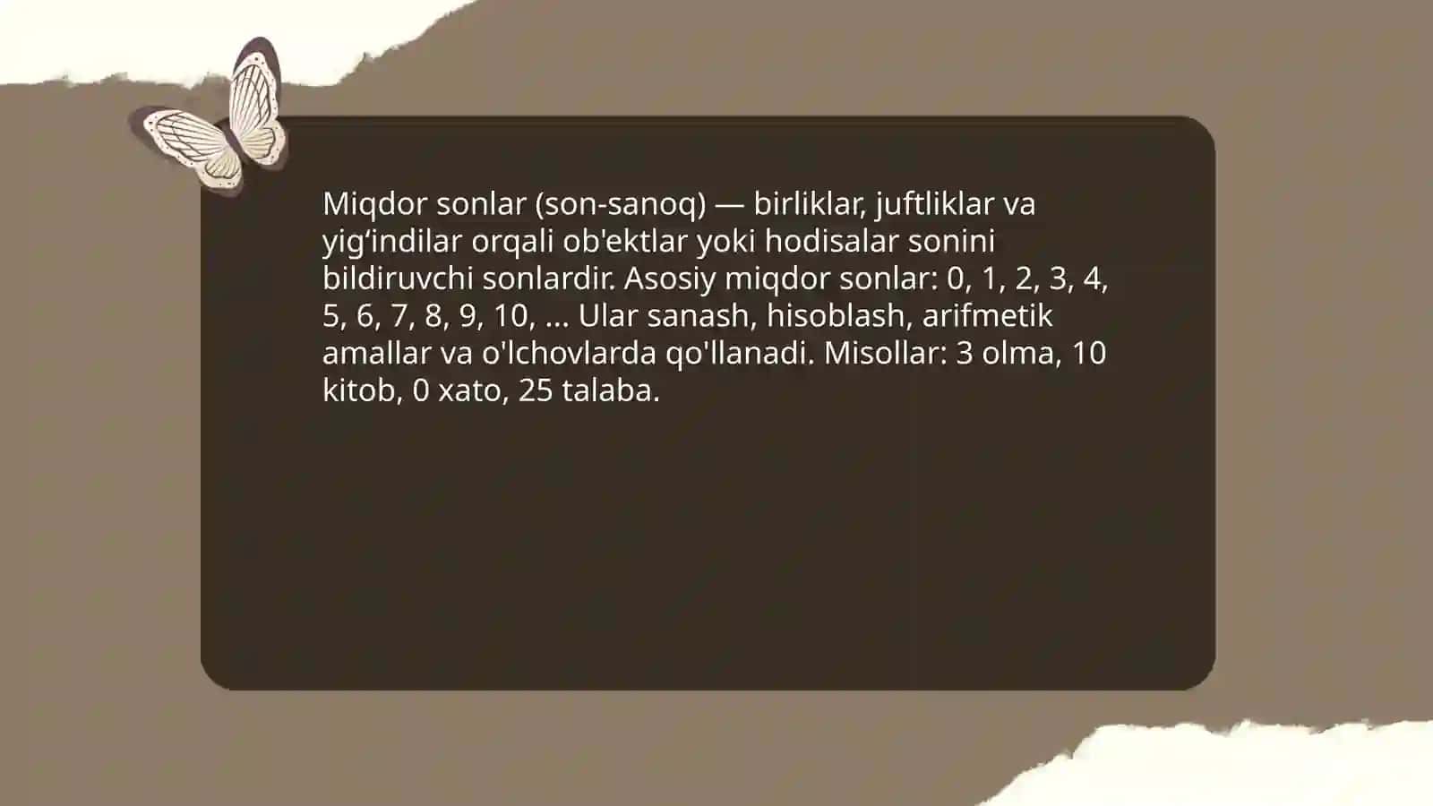 Tartib va miqdor sonlar 3