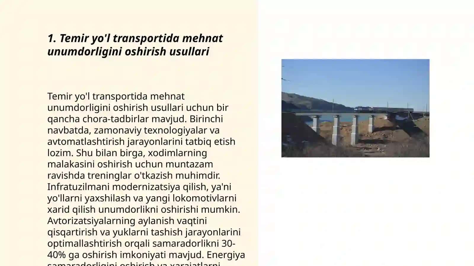 Temir yo'l transportida mehnat unumdorligi 3