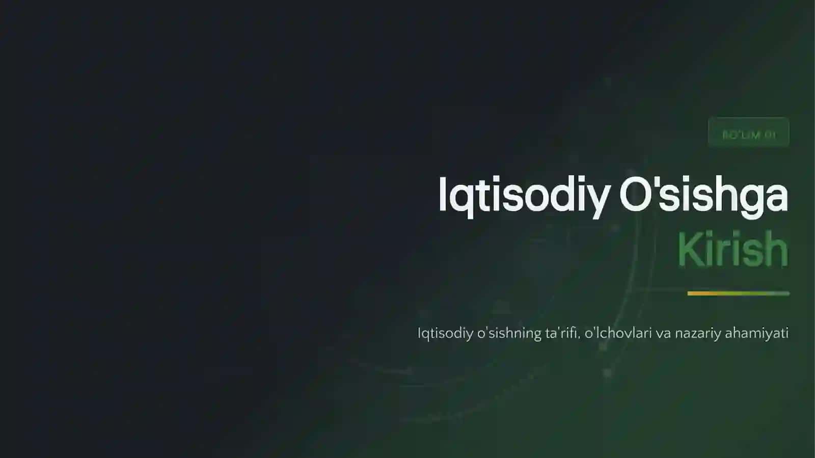 IQTISODIY O'SISH NAZARIYALARI SOLO MODELI 3