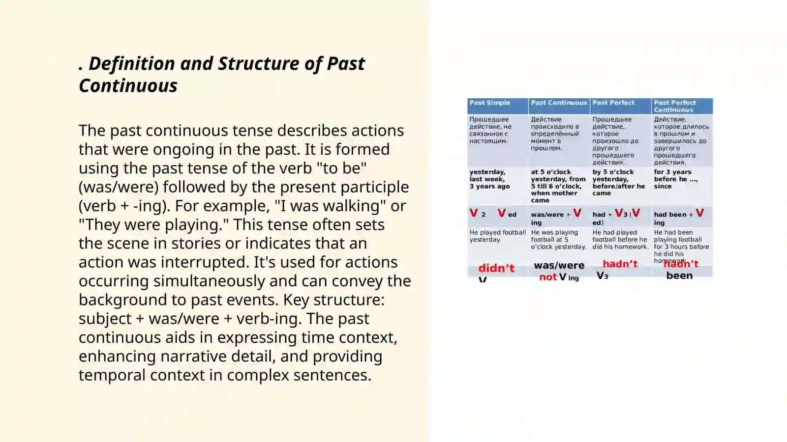 Past Continuous Simple 3