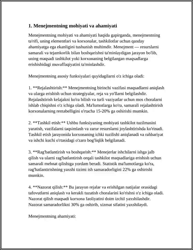 MENEJMENT USULLARI 3
