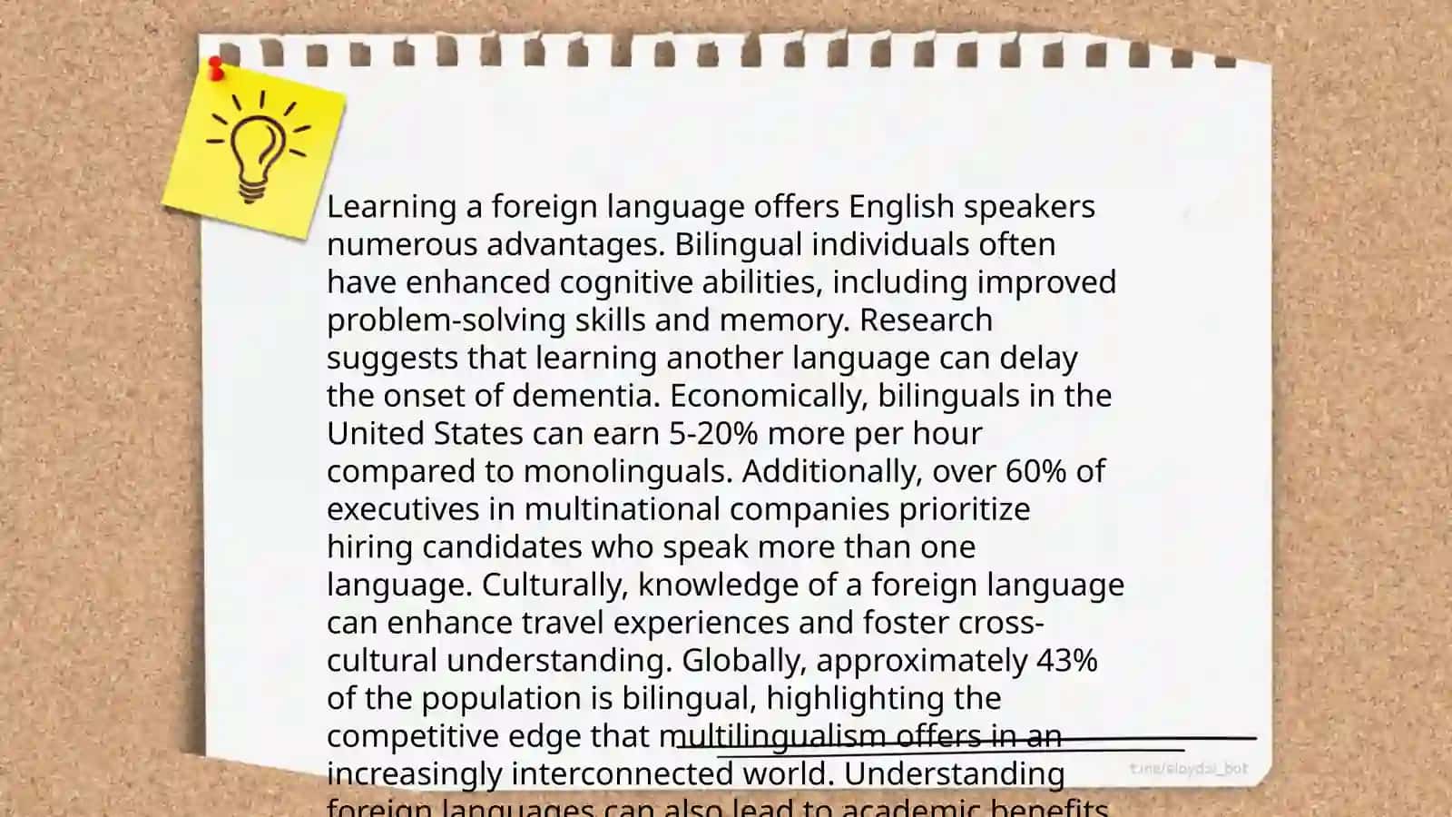 The role of aforeign language 3