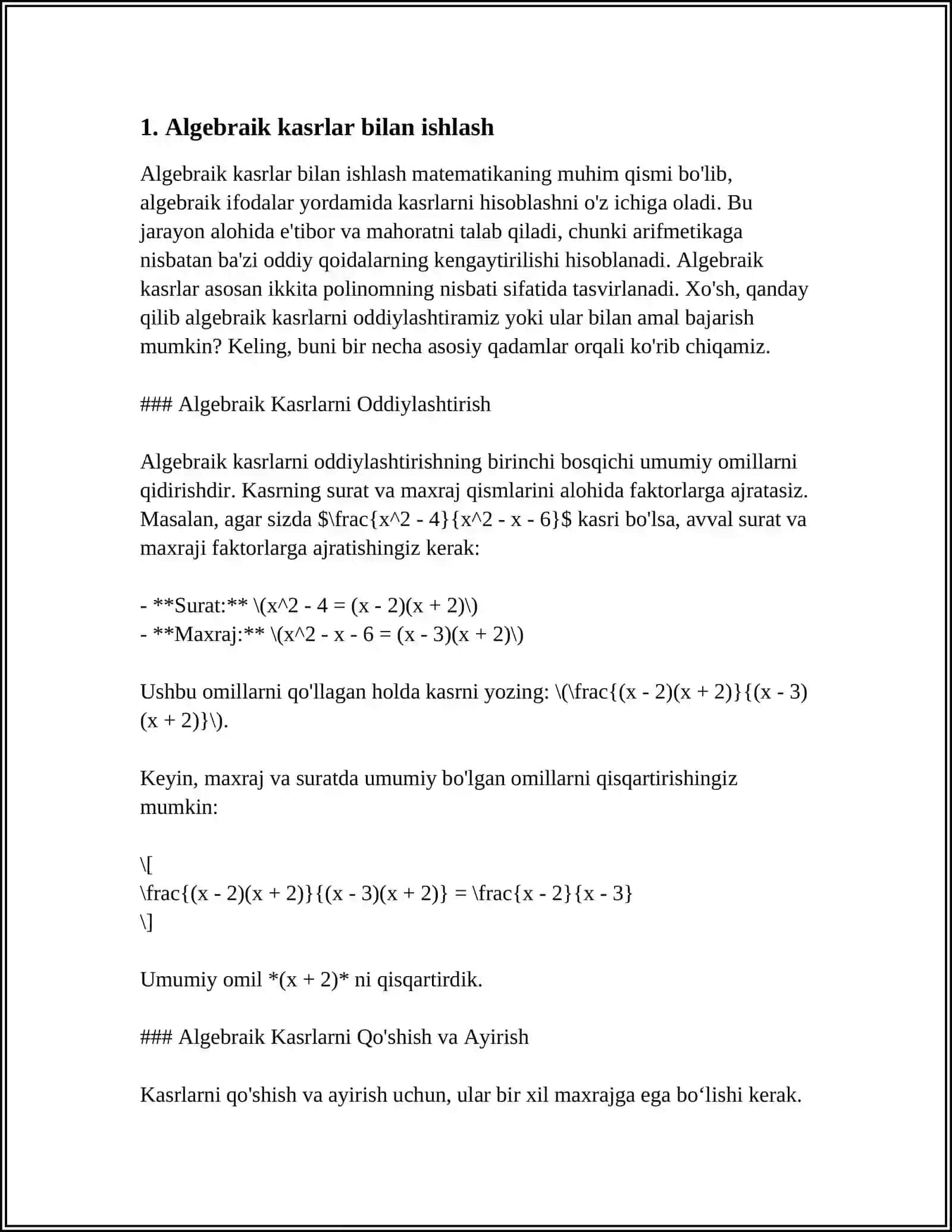MAXRAJI 10DAN OSHMAGAN KASRLARNI TAQQOSLASH 3