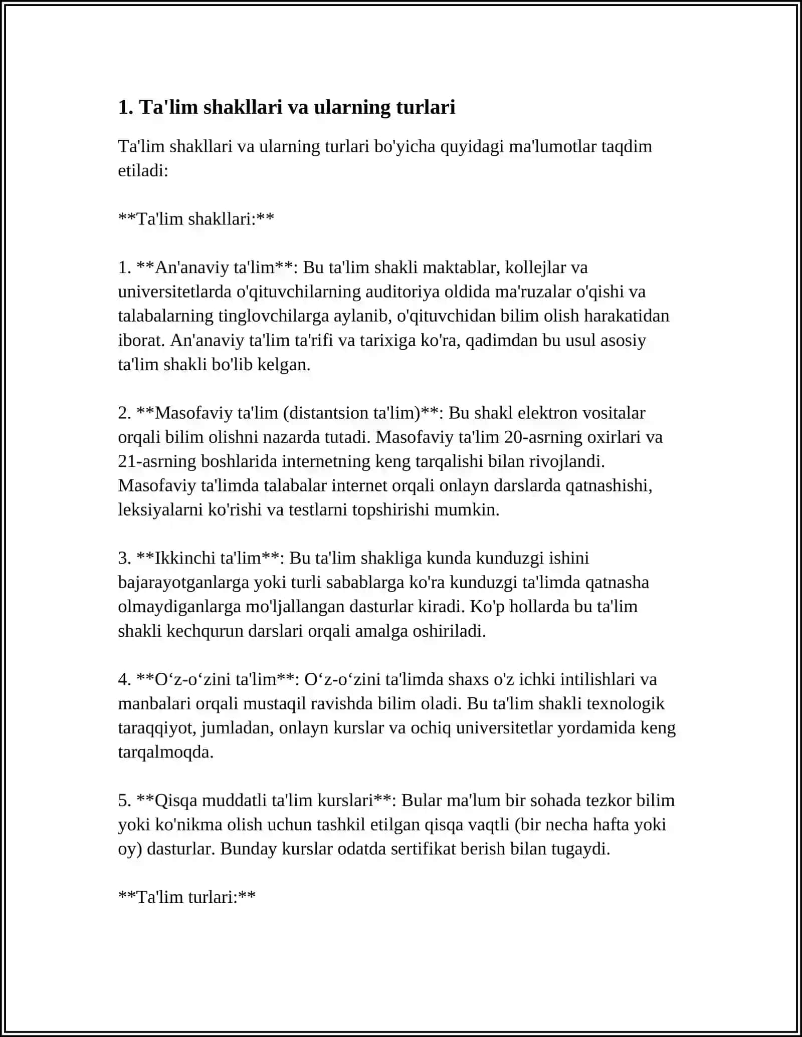 TA’LIM OLISH JARAYONING SHAKILLARI 3