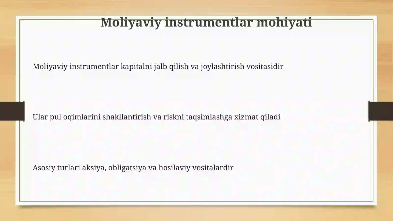 Moliyaviy instrumentlarni baholash 3