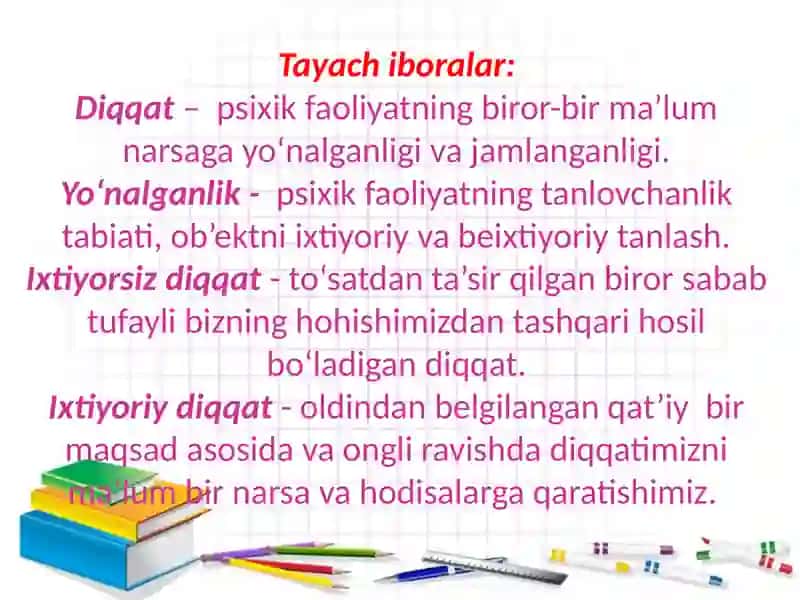 Diqqat haqida tushuncha 3