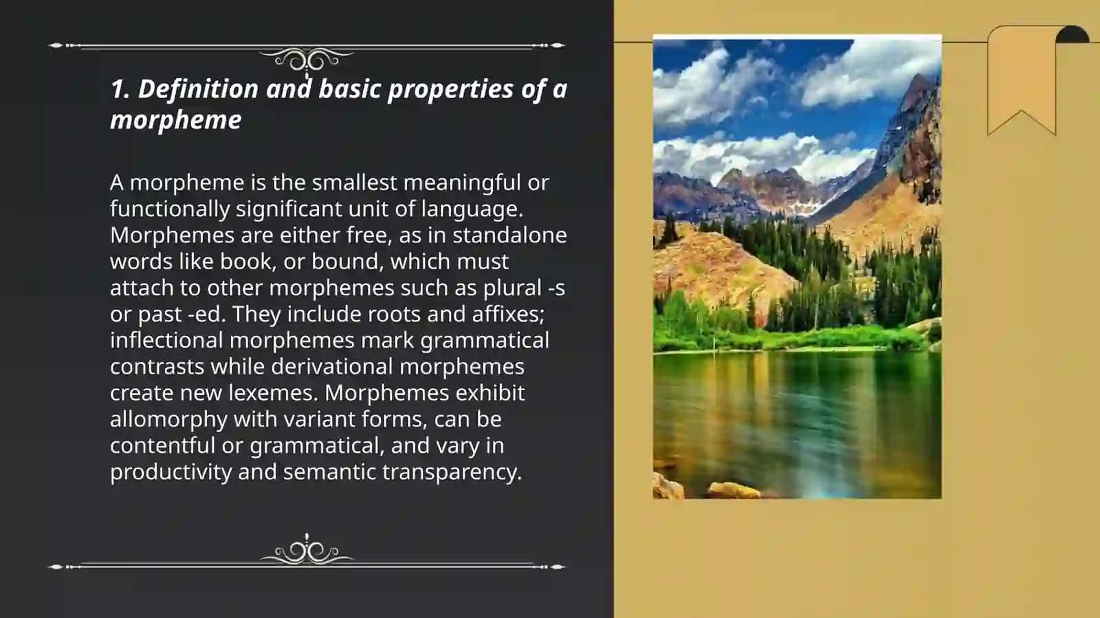 The notion of morpheme 3